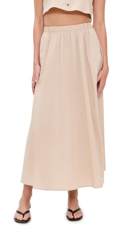 LE BOP Poplin Martha Skirt Olive