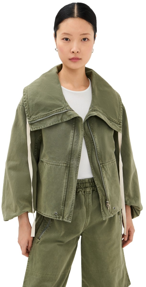 CO Rolled Collar Jacket Army Green