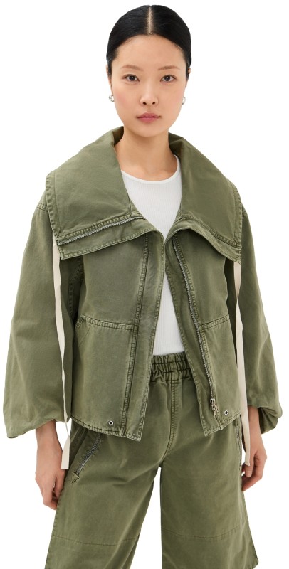 CO Rolled Collar Jacket Army Green