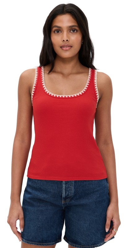 Z Supply Jaidynn Tank Cabana Red