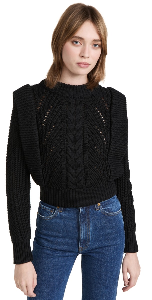 English Factory Knitted Sweater Black