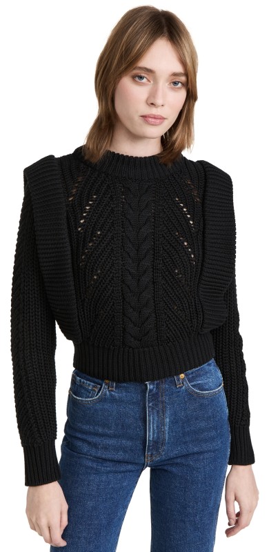 English Factory Knitted Sweater Black