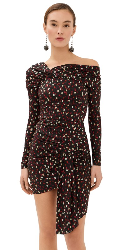 Isabel Marant Elara Dress Black/Red
