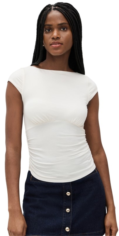 Reformation Madelyn Knit Top Fior Di Latte