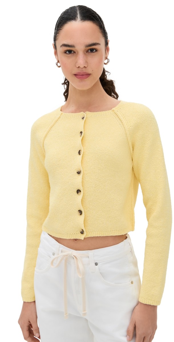Free People Sydney Shrunken Cardi Atlas Red