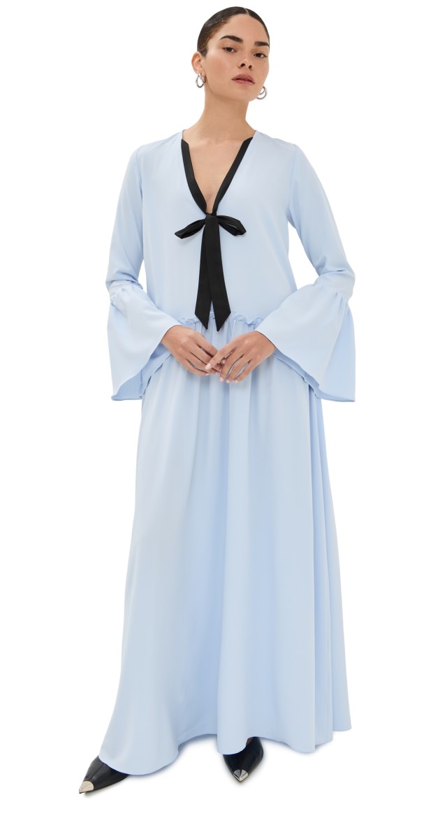 Kika Vargas Geral Dress Baby Blue Light Polyester Baby Blue