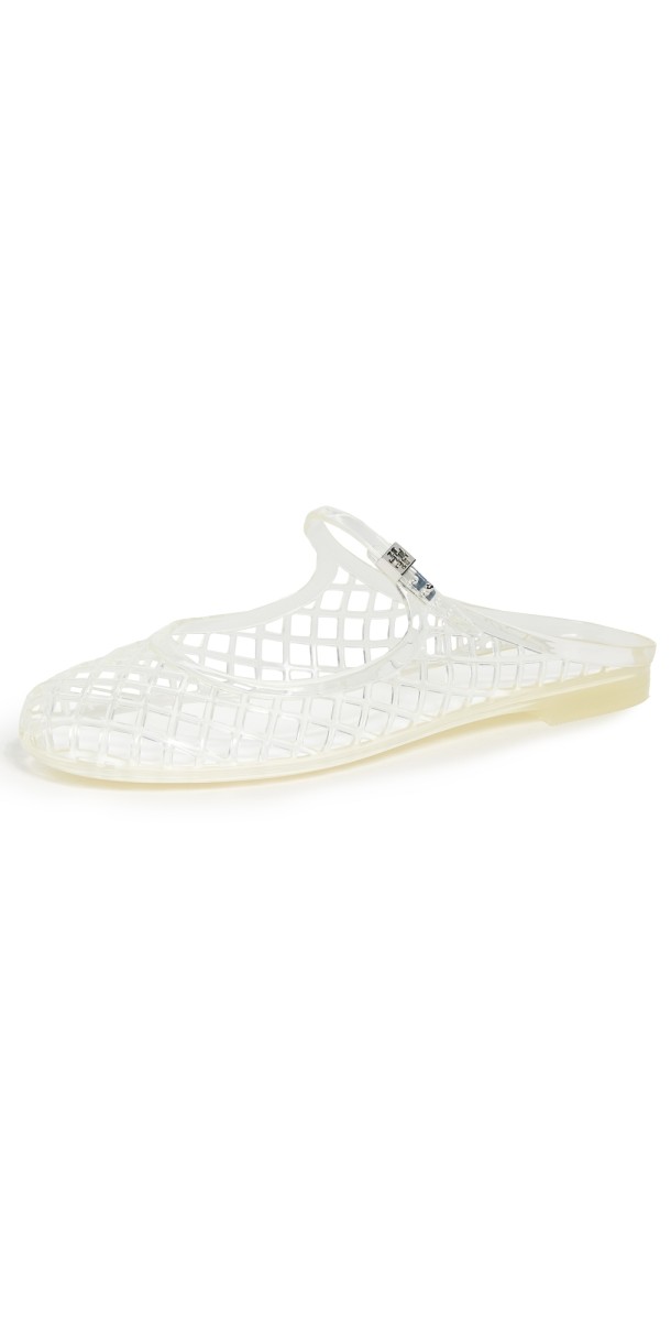 Tory Burch Mellow Mary Jane Jelly Flats Clear/Silver
