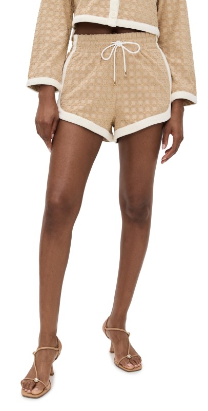 Veronica Beard Jean Mulberry Shorts Stone Khaki