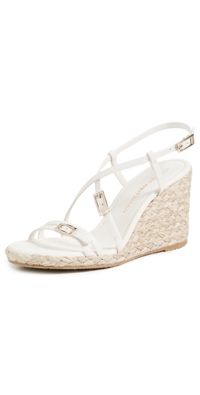Stuart Weitzman Georgie Espadrille Wedges Cream/Natural