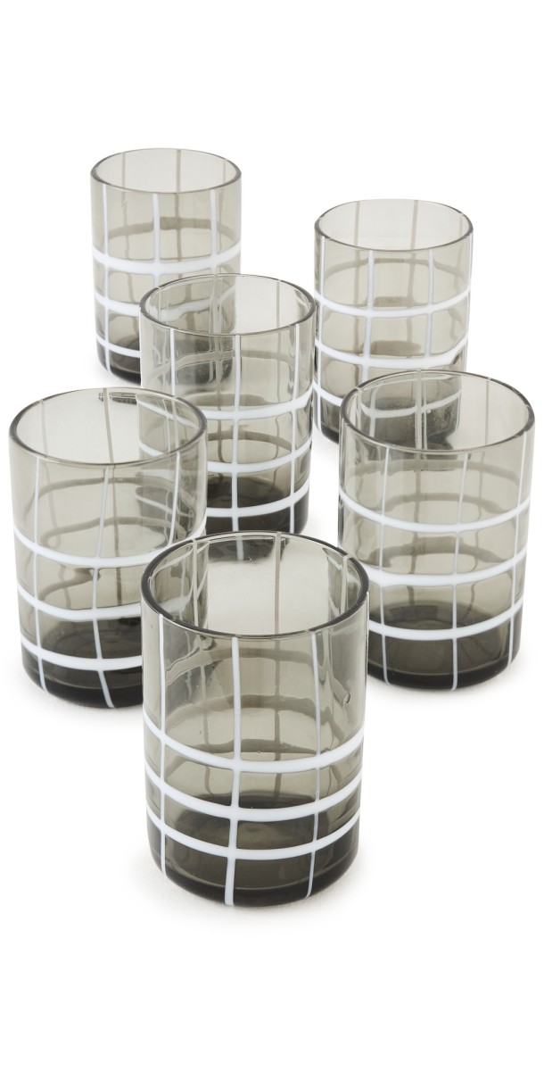 Zafferano Twiddle Tumbler Set of 6 Grey