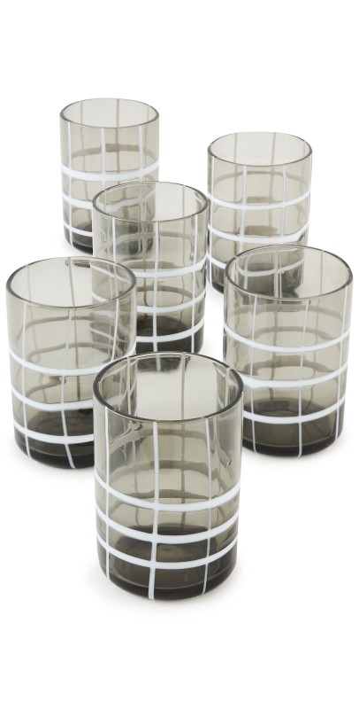 Zafferano Twiddle Tumbler Set of 6 Grey