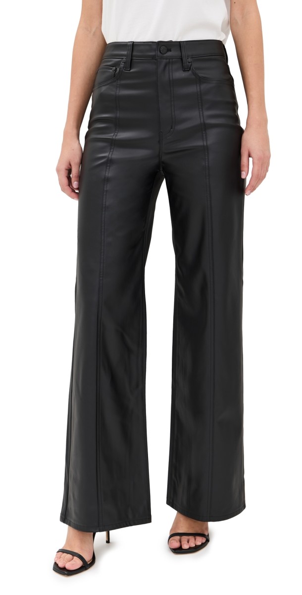 DAZE Far Out Faux Leather Pants With Seaming Cinematic