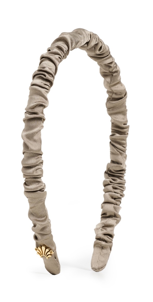 Lele Sadoughi Jessie Silk Headband Cacao