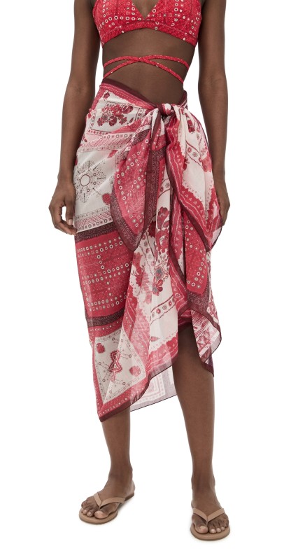 Isabel Marant Luana Pareo Red/Ecru