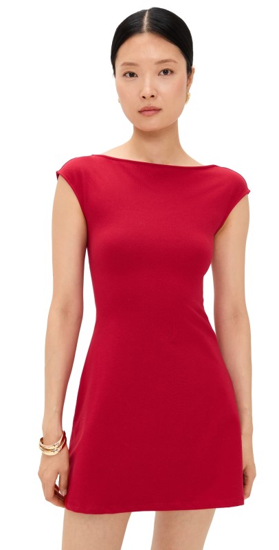 Reformation Soleil Knit Dress Lipstick