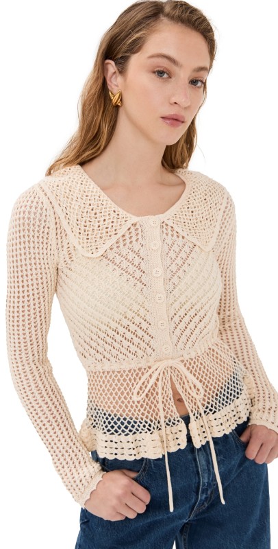 STAUD Vienna Sweater Ecru
