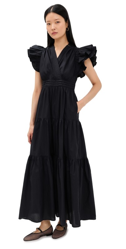TRUTH Cassie V Neck Maxi Dress Black