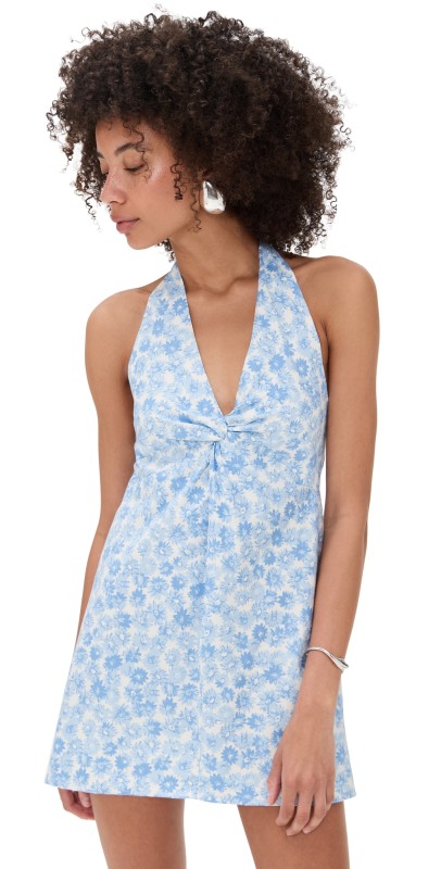 Reformation Jessella Dress Blue Daisy