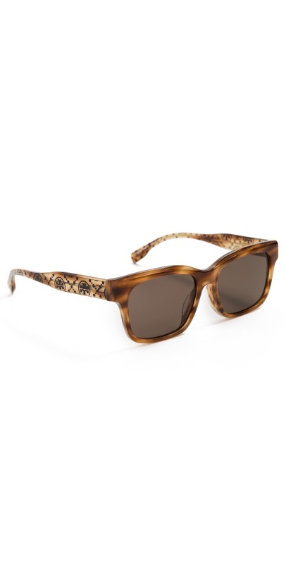 Tory Burch Square Sunglasses Honey Wood