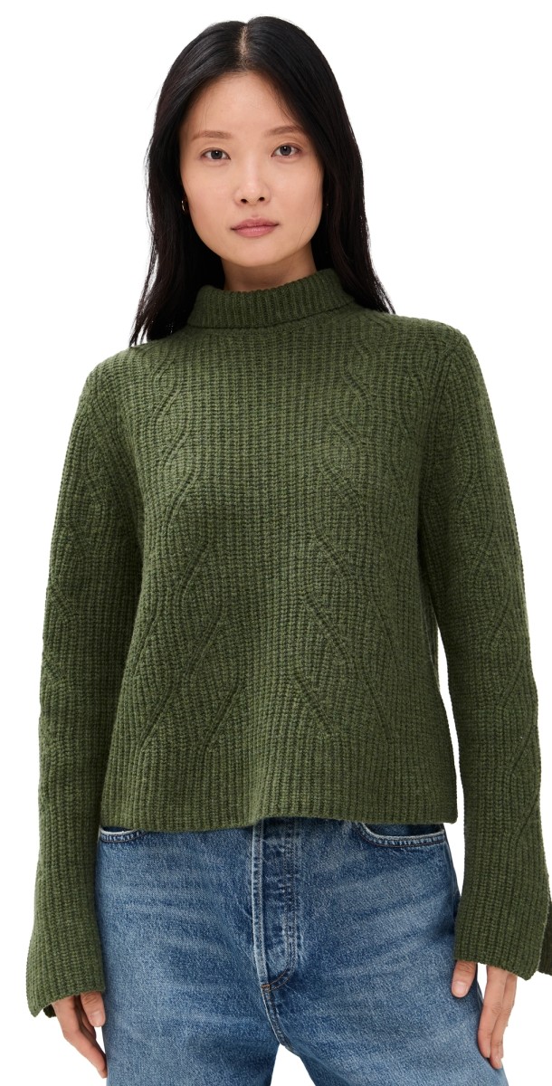 Joe's Jeans The Ella Funnel Neck Sweater Winter Moss