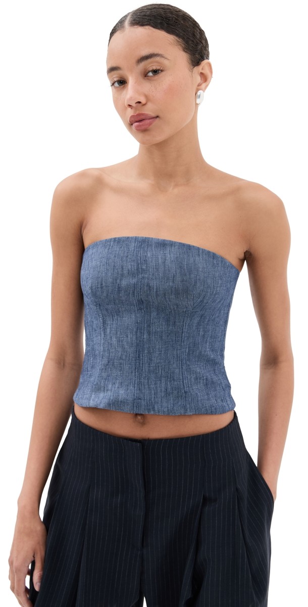 TWP Jillian Bustier Medium Indigo