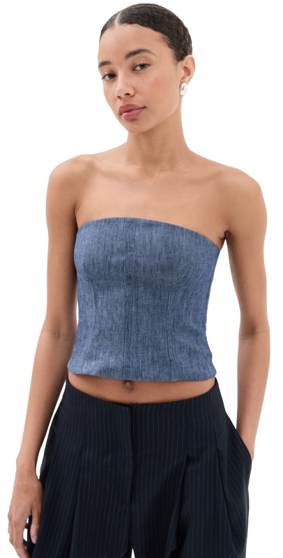 TWP Jillian Bustier Medium Indigo