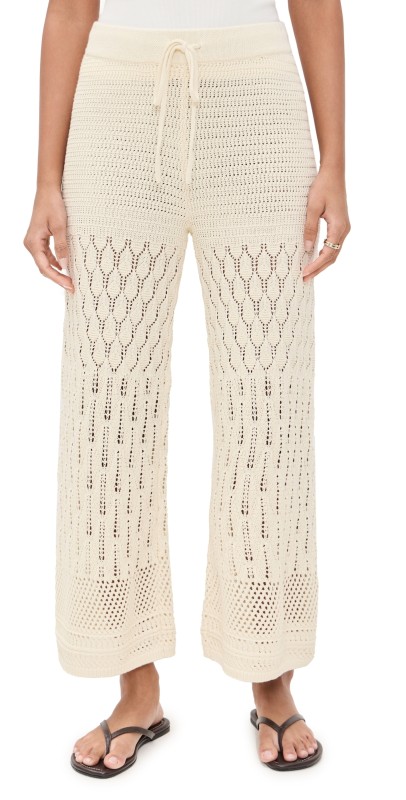 Z Supply Adia Crochet Pants Sea Salt