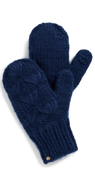 Lele Sadoughi Motley Mittens Navy