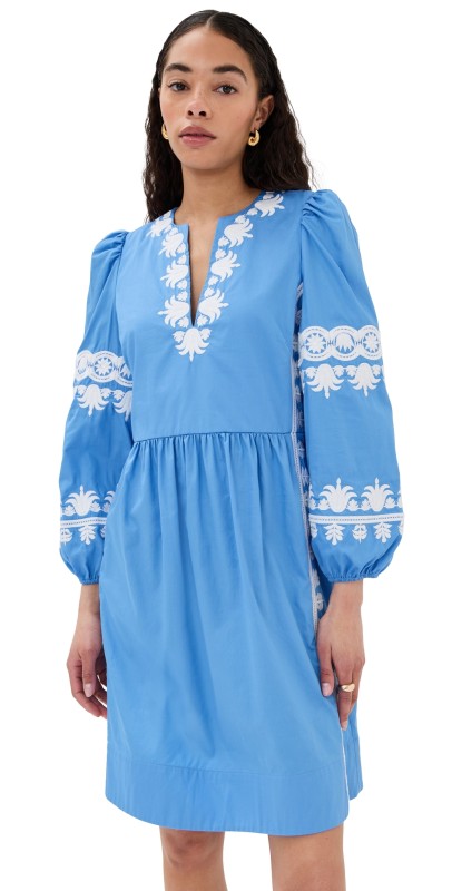 Figue Madeline Dress Surf Blue Stripe