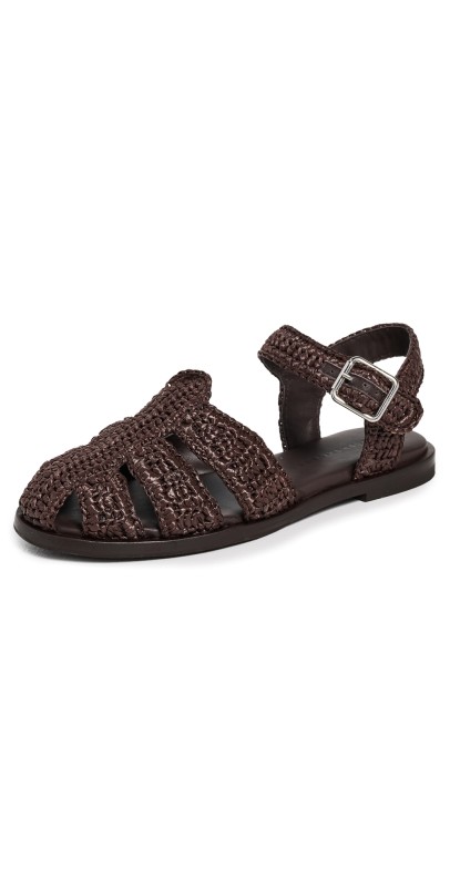 Freda Salvador Sera Sandals Chocolate Raffia