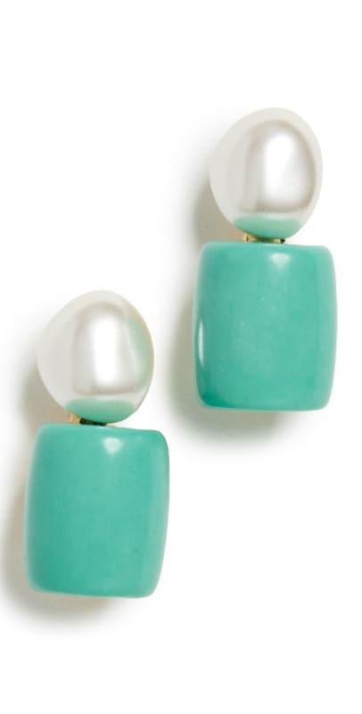 Lele Sadoughi Pebble Stud Earrings Turquoise Sea