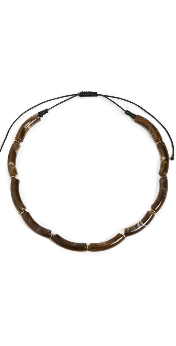 SHASHI Cecillia Necklace Gold/Brow