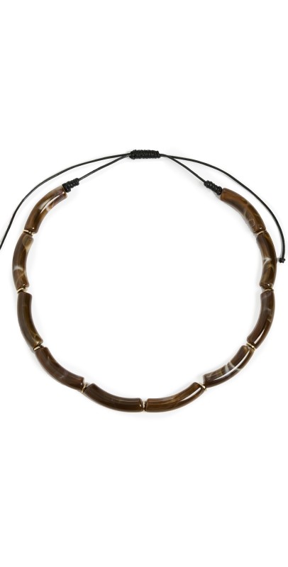 SHASHI Cecillia Necklace Gold/Brow