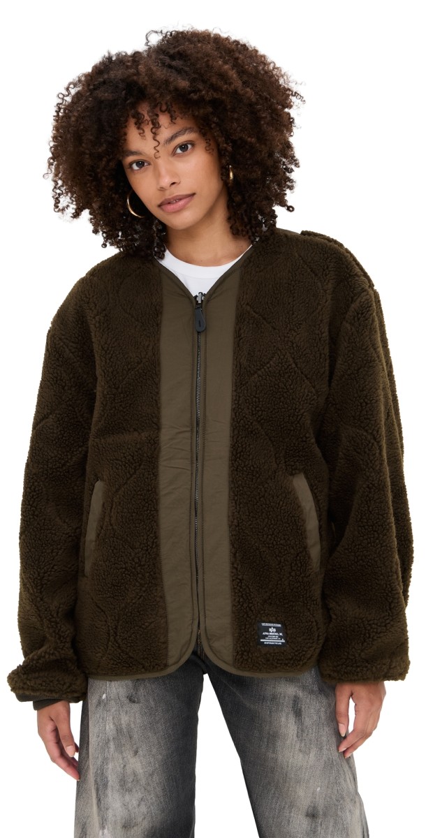 Alpha Industries Reversible M-65 Quilted Liner Jacket Espresso
