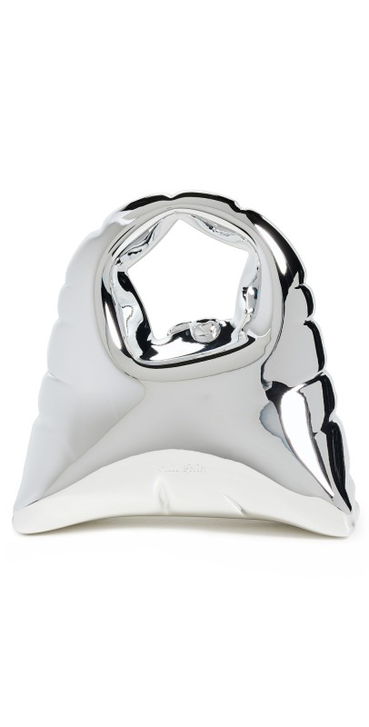 Cult Gaia Inara Top Handle Bag Shiny Silver