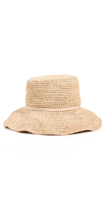 Hat Attack Betty Crochet Bucket Hat Natural/Ta