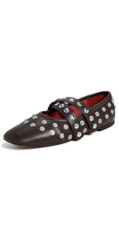 Stella McCartney Ryder Day Alter Mat Flats With Snaps Moka