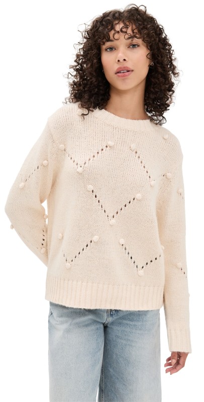 Little Lies Pom Pom Sweater Cream