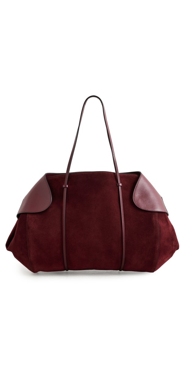 NEOUS Berenices Suede Leather Shoulder Bag Burgundy