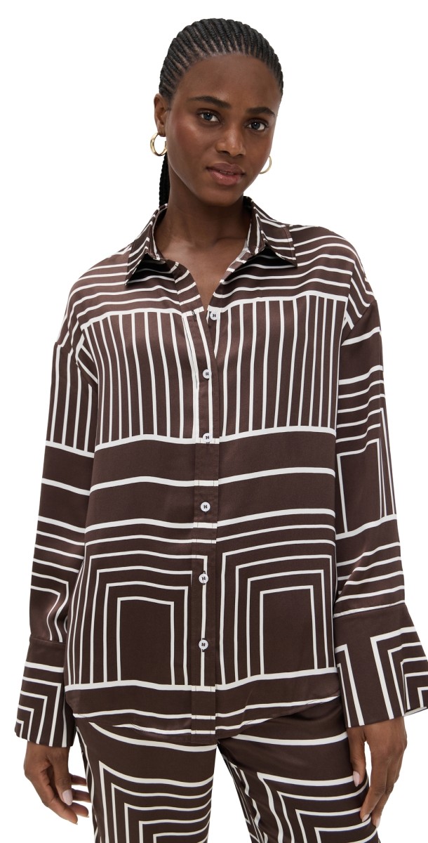 4th & Reckless Amira Shirt Chocolate