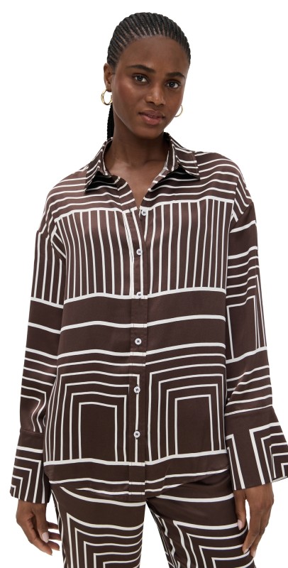 4th & Reckless Amira Shirt Chocolate