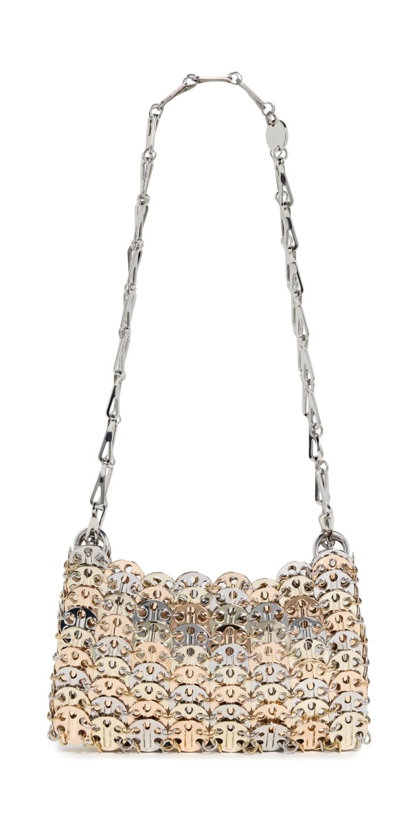 rabanne Sac A Main Shoulder Bag Pink Gold/Silver