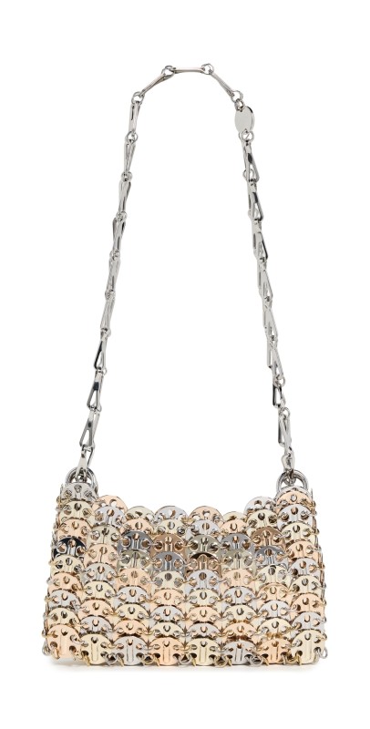 rabanne Sac A Main Shoulder Bag Pink Gold/Silver