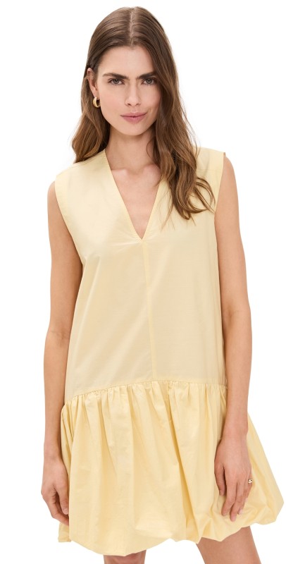 Sea Emmet Poplin Bubble Tank Dress Butter