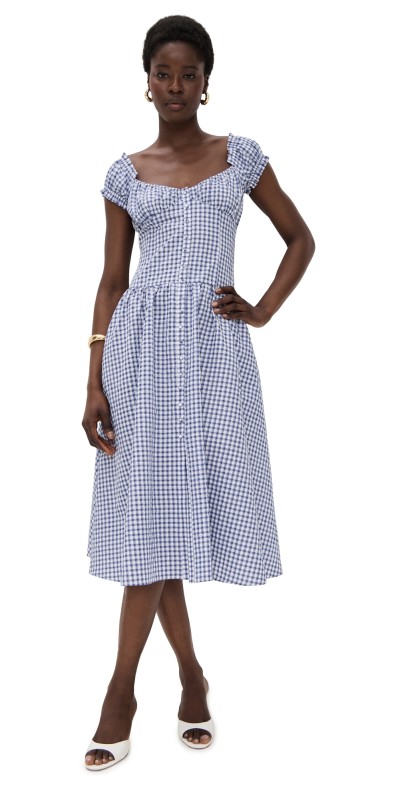 Amanda Uprichard Linella Dress Blue White