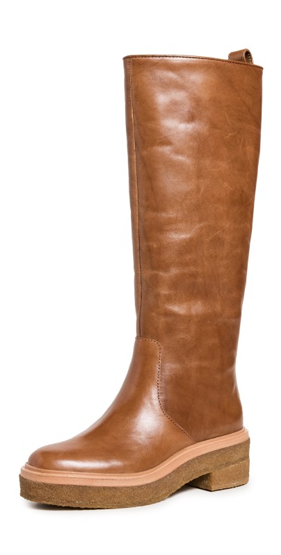 Loeffler Randall Collins Tall Shaft Boot with Crepe Sole Safari