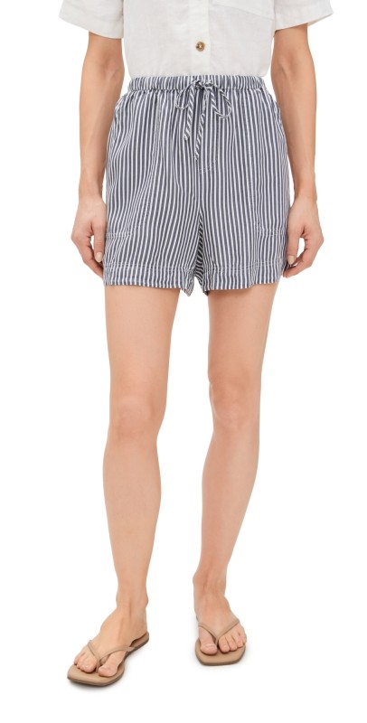 Splendid Ella Stripe Shorts Navy Stripe