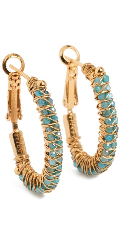 GAS Bijoux Creole Lyre O Earrings Turquois