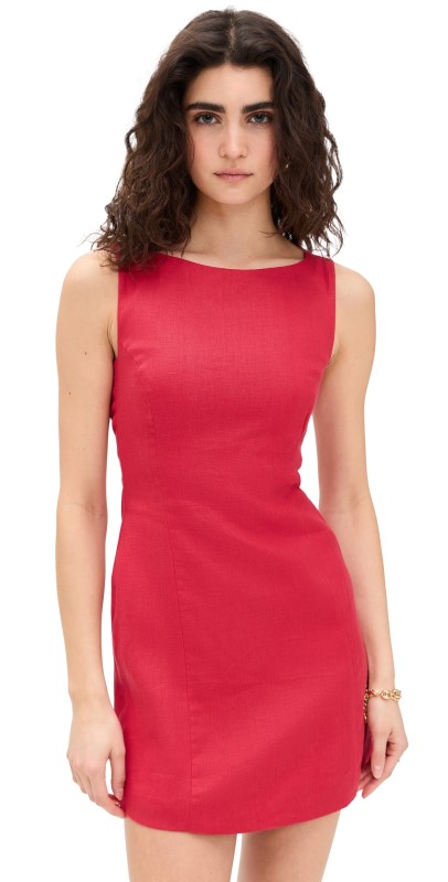 FAITHFULL Lydie Mini Dress Red