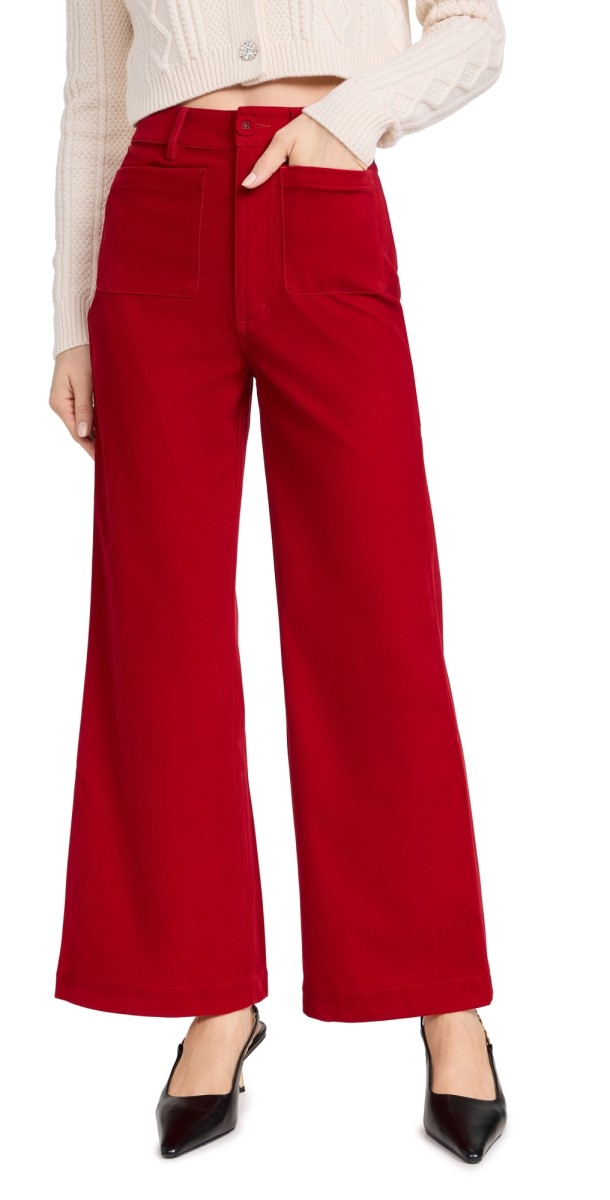 Rolla's Velvet Sailor Pants Ruby